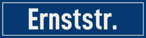 Straßenschild Ernststraße