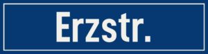 Straßenschild Erzstraße