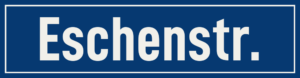 Straßenschild Eschenstraße