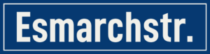 Straßenschild Esmarchstraße