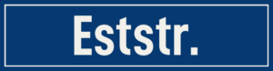 Straßenschild Eststraße
