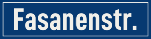 Straßenschild Fasanenstraße