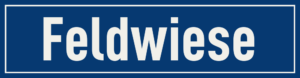 Straßenschild Feldwiese