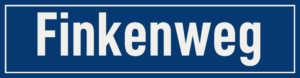 Straßenschild Finkenweg