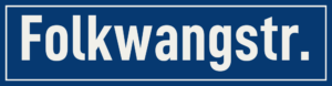 Straßenschild Folkwangstraße