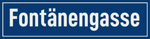 Straßenschild Fontänengasse