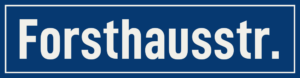Straßenschild Forsthausstraße