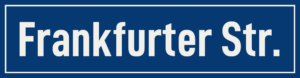 Straßenschild Frankfurter Straße