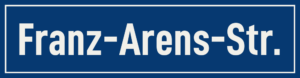 Straßenschild Franz-Arens-Straße