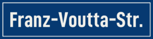 Straßenschild Franz-Voutta-Straße