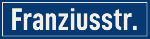 Straßenschild Franziusstraße