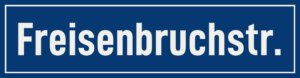Straßenschild Freisenbruchstraße