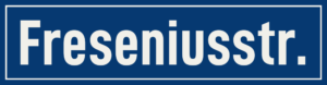 Straßenschild Freseniusstraße
