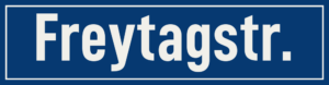 Straßenschild Freytagstraße
