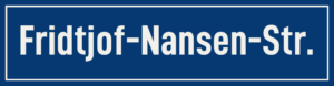 Straßenschild Fridtjof-Nansen-Straße