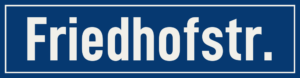 Straßenschild Friedhofstraße