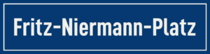Straßenschild Fritz-Niermann-Platz