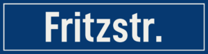Straßenschild Fritzstraße