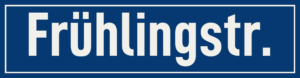 Straßenschild Frühlingstraße