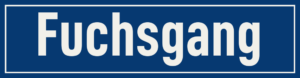 Straßenschild Fuchsgang