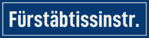 Straßenschild Fürstäbtissinstraße