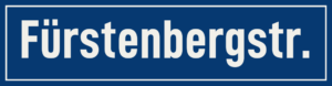 Straßenschild Fürstenbergstraße