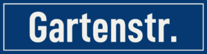Straßenschild Gartenstraße