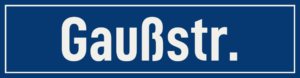 Straßenschild Gaußstraße