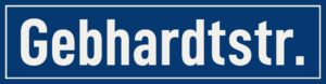 Straßenschild Gebhardtstraße