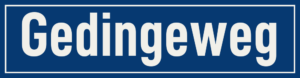 Straßenschild Gedingeweg