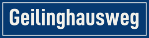 Straßenschild Geilinghausweg