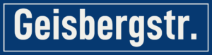 Straßenschild Geisbergstraße