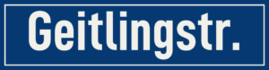 Straßenschild Geitlingstraße