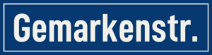 Straßenschild Gemarkenstraße