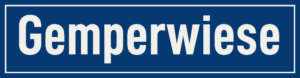 Straßenschild Gemperwiese