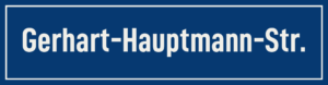 Straßenschild Gerhart-Hauptmann-Straße