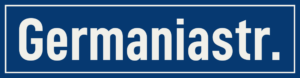 Straßenschild Germaniastraße