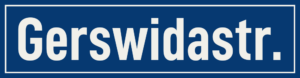 Straßenschild Gerswidastraße