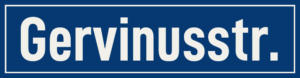 Straßenschild Gervinusstraße