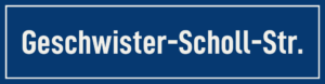 Straßenschild Geschwister-Scholl-Straße