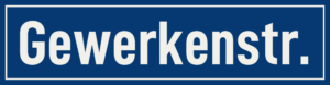 Straßenschild Gewerkenstraße