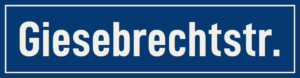 Straßenschild Giesebrechtstraße