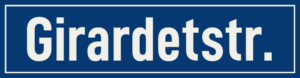 Straßenschild Girardetstraße
