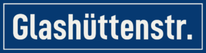 Straßenschild Glashüttenstraße