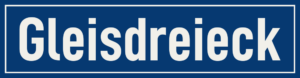 Straßenschild Gleisdreieck