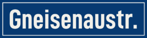 Straßenschild Gneisenaustraße