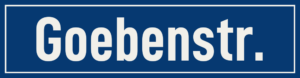 Straßenschild Goebenstraße