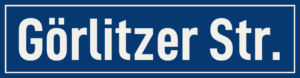 Straßenschild Görlitzer Straße