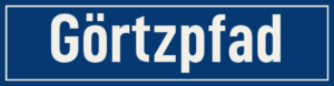 Straßenschild Görtzpfad