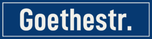 Straßenschild Goethestraße